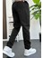 Erkek Slim Fit Beli Lastikli Jogger Pantolon Siyah EDW140 3