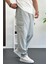 Erkek Baggy Kalıp Kargo Cepli Pantolon Gri EDW131 2