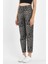 - Kadın Leopar Desenli Yüksek Bel 5 Cep Mom Fit Denim Pantolon 3