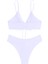 Kadın Beyaz Ip Detaylı Astarlı V Kesim Üçgen Bikini Takım HZL24S-LC2234 2