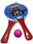Beach Ball Sahil Havuz Ahşap Plaj Tenis Raketi ve Kaliteli Top Fileli Set (2 Raket + 1 Top) 3