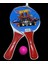 Beach Ball Sahil Havuz Ahşap Plaj Tenis Raketi ve Kaliteli Top Fileli Set (2 Raket + 1 Top) 4
