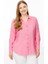 Kadın Düğmeli Uzun Kol Gömlek 1534 Pink 4