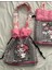 Sanrio Kawaii Kuromi My Melody Damalı Hello Kitty Cinnamoroll Büzgülü Kumaş Çanta Hediye 1