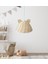 20-37 cm Çocuk Odası Rattan Bambu Hasır Avize, Kulaklı Avize Rustik Bambu E27 Bej 1 Bebek / Çocuk O 1