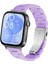 Huawei Watch Fit 3,4,4 Pro Uyumlu Reçine Kordon (Pim Çevirici Aparatı ile Akıllı Pimli) Lila 1