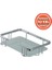 Paslanmaz Pirinç Taci 1'li 22X15 cm Camlı Şampuanlık Banyo Rafı 1