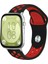 Huawei Watch Fit 3,4,4 Pro Uyumlu Delikli Spor Silikon Kordon Pim Çevirici Aparatı ile Akıllı Pimli Siyah Kırmızı 1