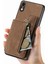 IPhone Xr Için Kılıf Standı Fonksiyonu Katlanabilir Arka Kapak Vintage Fermuar Cüzdan (Yurt Dışından) 5