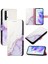 Onur 20 Için Kılıf Pro 4g Mermer Desen Kickstand Cüzdan Pu Deri (Yurt Dışından) 5
