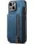 IPhone 14 Için Kılıf Katlanabilir Arka Kapak Standı Fonksiyonu Vintage Fermuar Cüzdan (Yurt Dışından) 2
