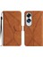 Oppo A60 4g Deri Cüzdan Dikiş Için Flip Case Kabartmalı Yumuşak Pu Yüksek (Yurt Dışından) 1