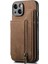 IPhone 15 Için Kılıf Katlanabilir Arka Kapak Vintage Fermuar Cüzdan Standı Fonksiyonu (Yurt Dışından) 5