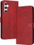 Samsung Galaxy A15 Için Flip Case 4g/5g Saf Renk Kickstand Pu Deri (Yurt Dışından) 1
