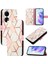 Huawei P50 Pro Cüzdan Pu Deri Mermer Desen Kickstand Için Kılıf (Yurt Dışından) 5