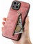 IPhone 14 Için Kılıf Katlanabilir Arka Kapak Standı Fonksiyonu Vintage Fermuar Cüzdan (Yurt Dışından) 5