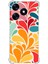 Tecno Spark 10C Uyumlu Retro Color 5 Baskılı Şeffaf Köşe Korumalı Antişok Kılıf 1
