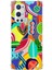 One Plus 9 Pro Uyumlu Retro Color 6 Baskılı Şeffaf Köşe Korumalı Antişok Kılıf 1