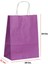 Büküm Saplı Kraft Kağıt Çanta Karton Hediyelik Poşet Torba - Mor - 18X24 Cm. -25 Adetlik 4 Paket 2