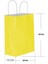 Büküm Saplı Kraft Kağıt Çanta Karton Hediyelik Poşet Torba - Sarı - 18X24 Cm. -25 Adetlik 4 Paket 2