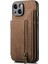 IPhone 15 Için Kılıf Artı Standı Fonksiyonu Vintage Fermuar Cüzdan Katlanabilir Geri (Yurt Dışından) 5
