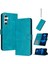 Samsung Galaxy S24 Saf Renk Pu Deri Kickstand ile Flip Case (Yurt Dışından) 1