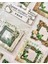 Mırror Butterfly Love Serisi Yeşil Renk Çiçek ve Kelebek Desenli Çerçeve 30 Adet Şeffaf Pet Sticker 5