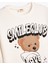 Ayıcık Baskılı Sweatshirt Uzun Kollu Bisiklet Yaka Şardonlu 3