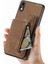 IPhone Xr Için Kılıf Standı Fonksiyonu Katlanabilir Arka Kapak Vintage Fermuar Cüzdan (Yurt Dışından) 5
