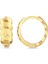 925 Ayar Gümüş Gold Örgü Küpe 1