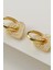 925 Ayar Gümüş Kalp Detaylı Taşlı Küpe (Gold) 3
