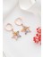 925 Ayar Gümüş Rose Mix Taşlı Yıldız Küpe 1