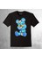 Angry Cartoon Blue Teddy Bear Tişört Çocuk T-Shirt 1