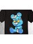 Angry Cartoon Blue Teddy Bear Tişört Çocuk T-Shirt 2