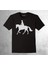 Binicilik At Silüet Yarış Jokey Tişört Çocuk T-Shirt 1