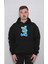 Angry Cartoon Blue Teddy Bear Sweatshirt Kapüşonlu Hoodie 1