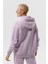 Sportswear Collection Essentials Oversized Hoodie Büyük Beden Kapüşonlu Kadın Mor Sweatshirt 2