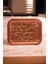 Su Desenli 233x307 mm Dikdörtgen Metal Dekoratif Sunum Tepsisi - Kahverengi 1