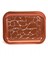 Su Desenli 233x307 mm Dikdörtgen Metal Dekoratif Sunum Tepsisi - Kahverengi 2