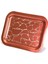 Su Desenli 233x307 mm Dikdörtgen Metal Dekoratif Sunum Tepsisi - Kahverengi 5