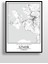 Izmir Yarımada Şehir Haritası Çerçevesiz Poster-Harita Sanatı, Map Art Design 2