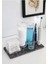 Doğal Mermer Çok Amaçlı 27X13 cm Mermer Banyo Organizer, Düzenleyici Siyah Mermer 2