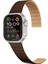 Apple Watch 38MM Uyumlu Kordon Zore KRD-111 Çizgili Desenli Silikon Kordon, Kahverengi 1