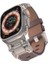 Apple Watch 42MM Uyumlu Zore KRD-114 Metal Başlıklı Suni Deri Kordon, Koyu Kahve 1