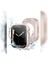 Apple Watch 44MM Uyumlu 360 Derece Korumalı Kasa ve Ekran Koruyucu Zore Watch Gard 12, Pembe 1