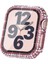 Apple Watch 7 41MM Uyumlu Zore Watch Gard 24 Kenarları Taşlı Sert Pc Kasa ve Ekran Koruyucu, Pembe 2