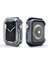 Apple Watch 7 41MM Uyumlu Zore Watch Gard 08 Sert Pc + Silikon Koruyucu, Lacivert 1