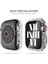 Apple Watch 7 41MM Uyumlu Zore Watch Gard 24 Kenarları Taşlı Sert Pc Kasa ve Ekran Koruyucu, Renksiz 2