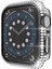 Apple Watch 7 41MM Uyumlu Zore Watch Gard 24 Kenarları Taşlı Sert Pc Kasa ve Ekran Koruyucu, Siyah 2
