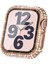 Apple Watch 7 45MM Uyumlu Zore Watch Gard 24 Kenarları Taşlı Sert Pc Kasa ve Ekran Koruyucu, Rose Gold 1